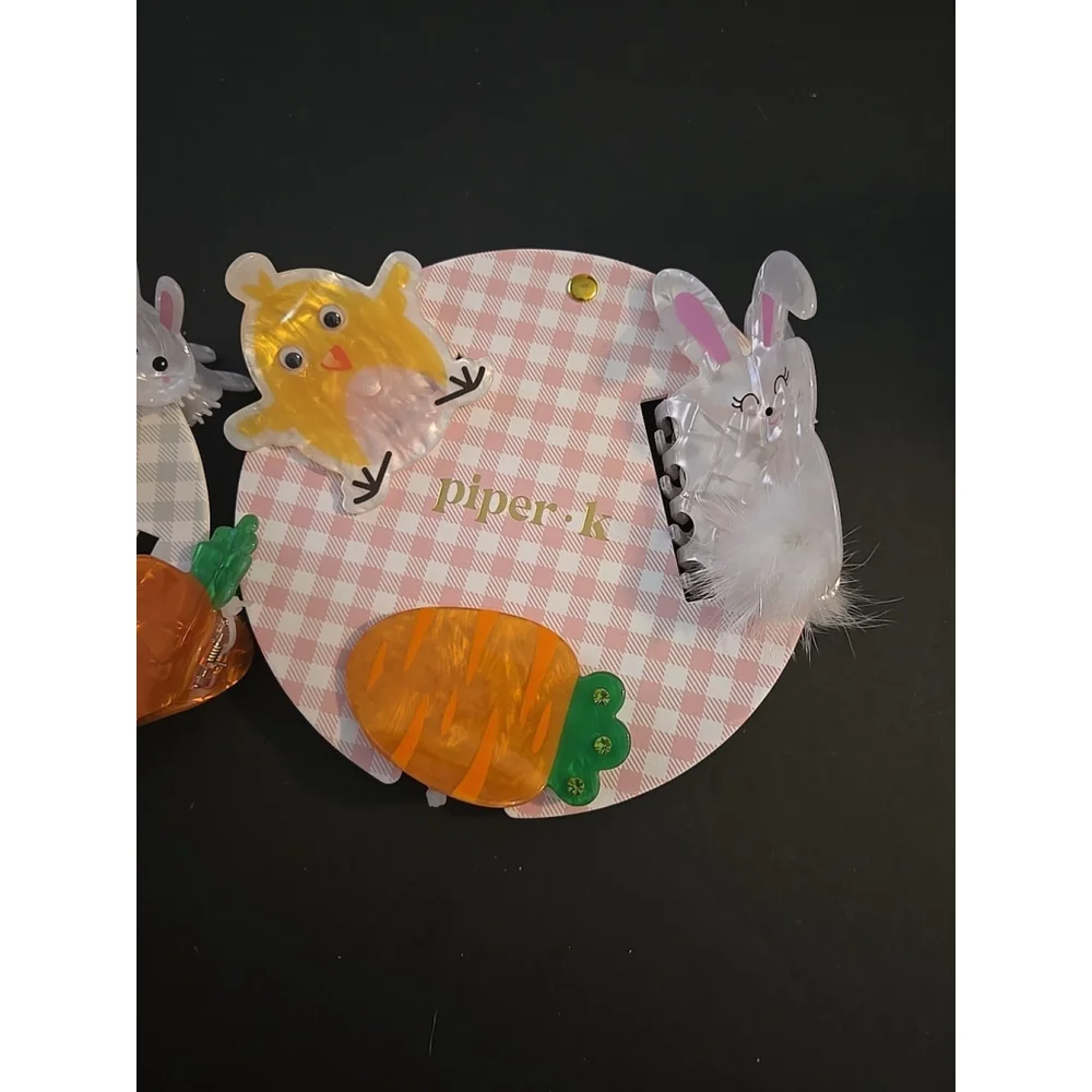 Piper K Hair Clips New Lot Of 2 Spring Easter Theme (E-11)